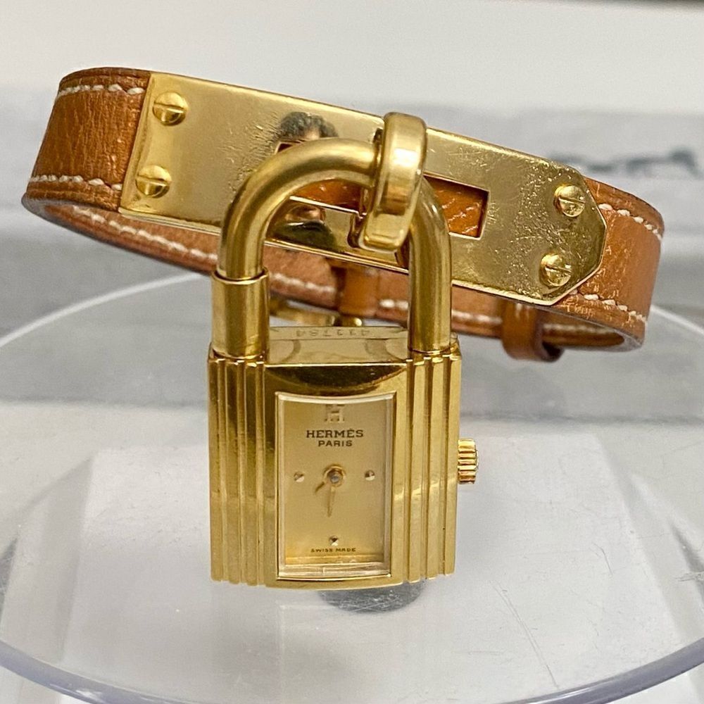 HERMES Kelly Watch Gold Tone Dial Women’s Quartz Watch H02